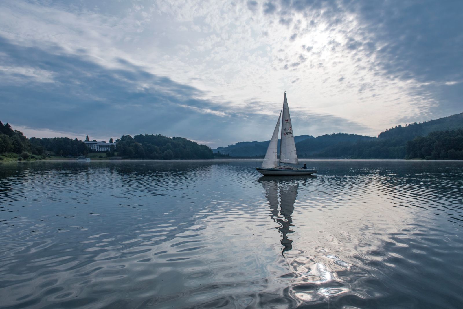 Sailing on Lake Hennesee in Sauerland